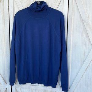 NWT Talbots raglan sleeve blue turtleneck
